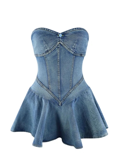 magnifique robe en jean